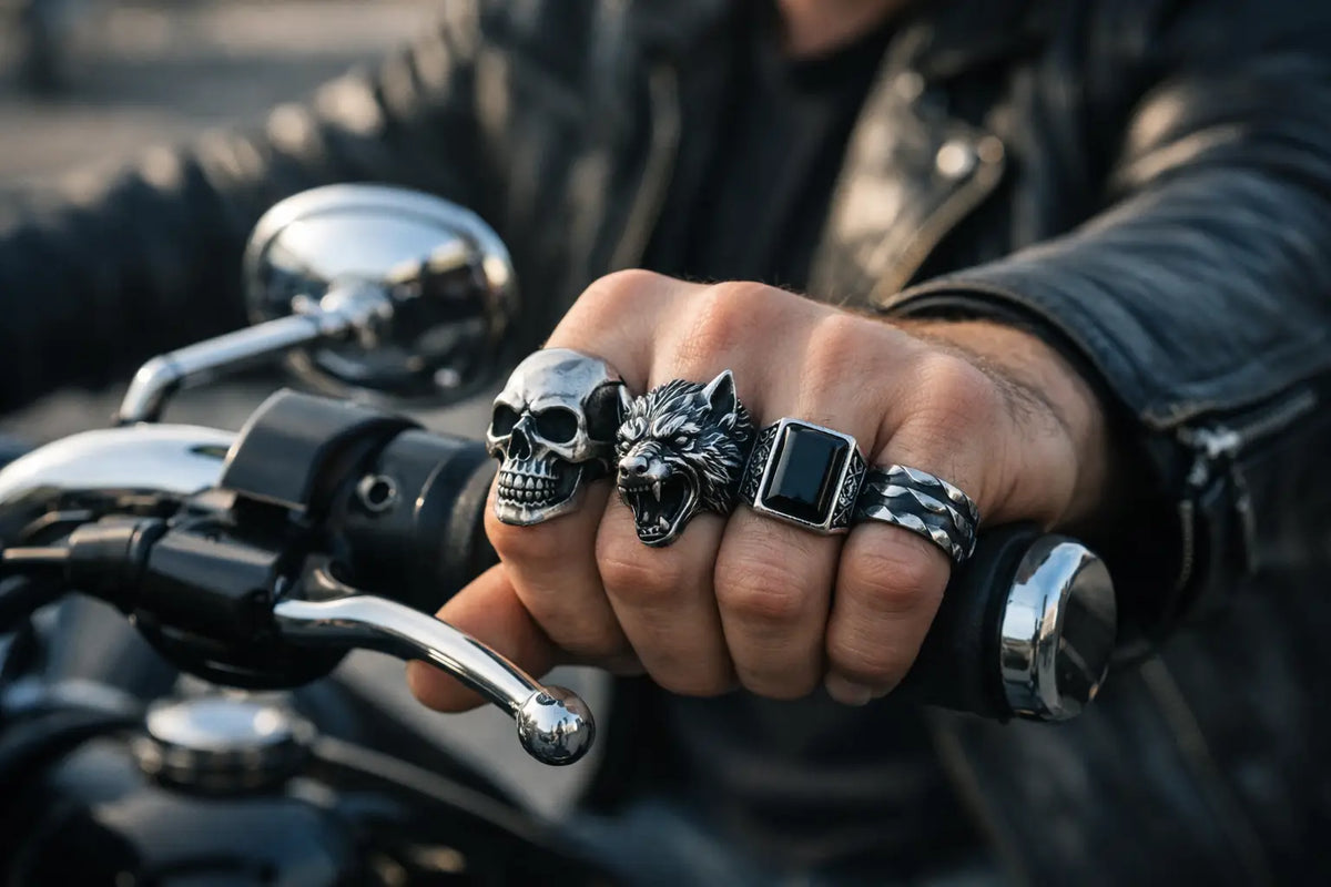 Biker Rings That Look Like You Damn Mean It