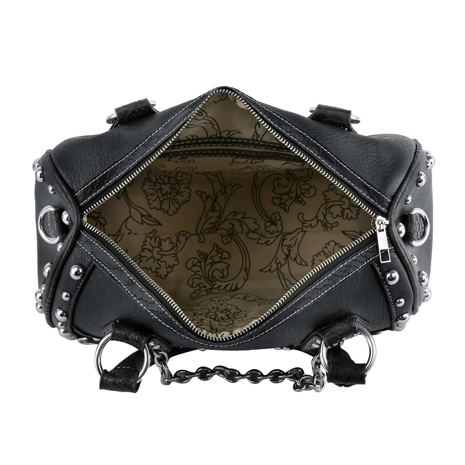 Edgy Skull Satchel Handbag