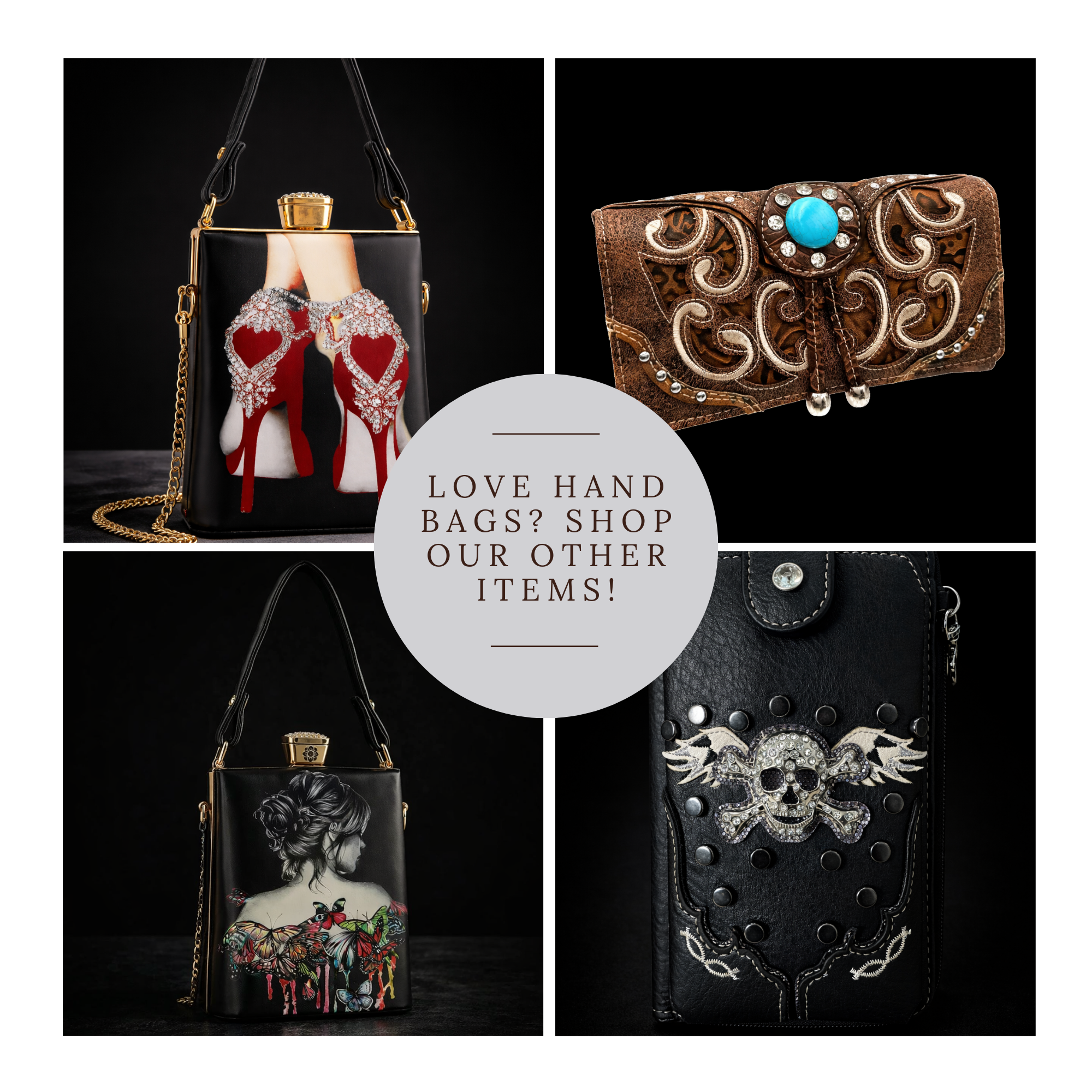 Black Patent Leather Satchel, Studded Rhinestone Purse, Structured Top Handle Bag