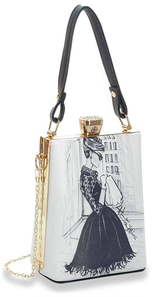 Retro Design Print Petite Hand Tote