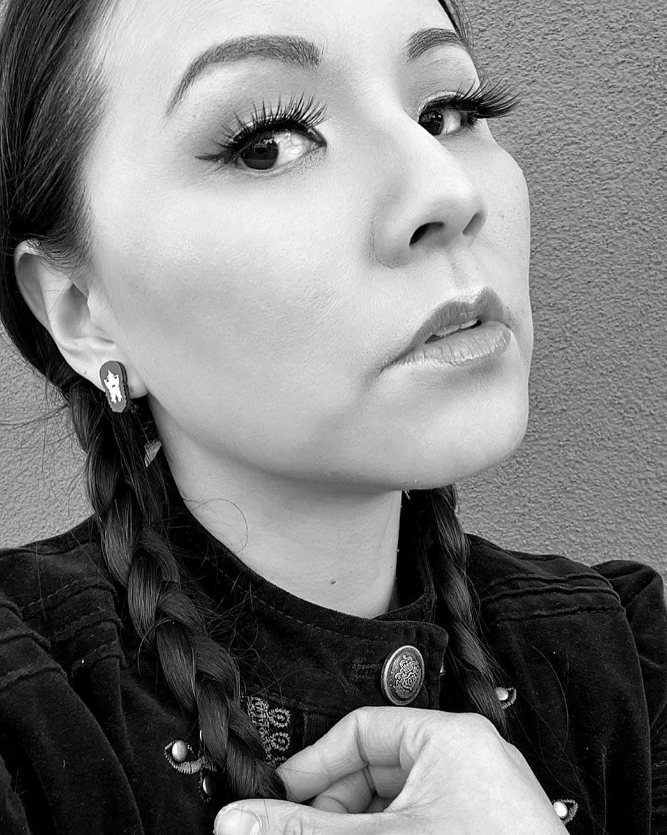 Wednesday Addams Earrings: Black Skull Poison Bottle, Gothic Spooky Jewelry
