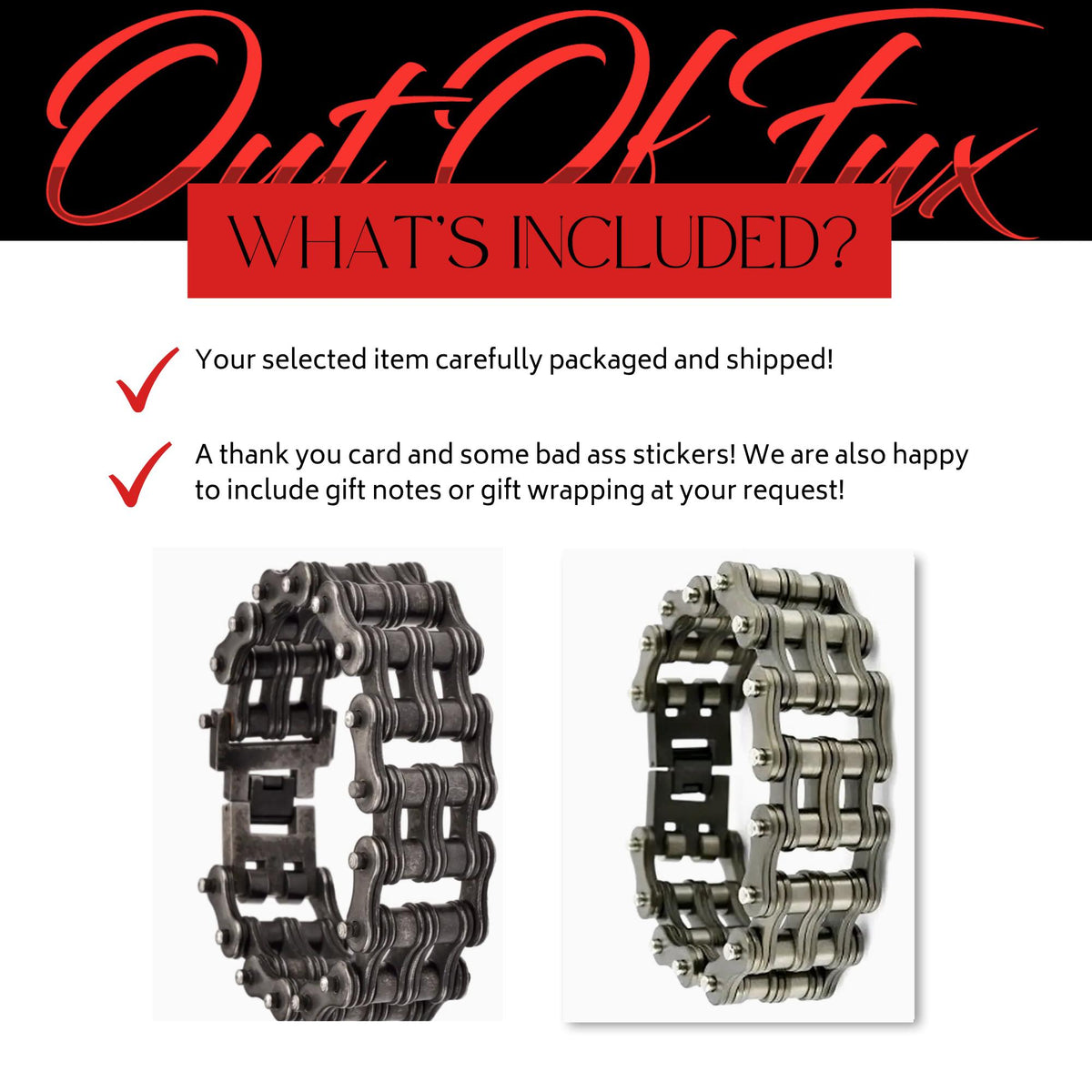 Heavy Gunmetal Biker Bracelet: Stainless Steel Chain Design for Men