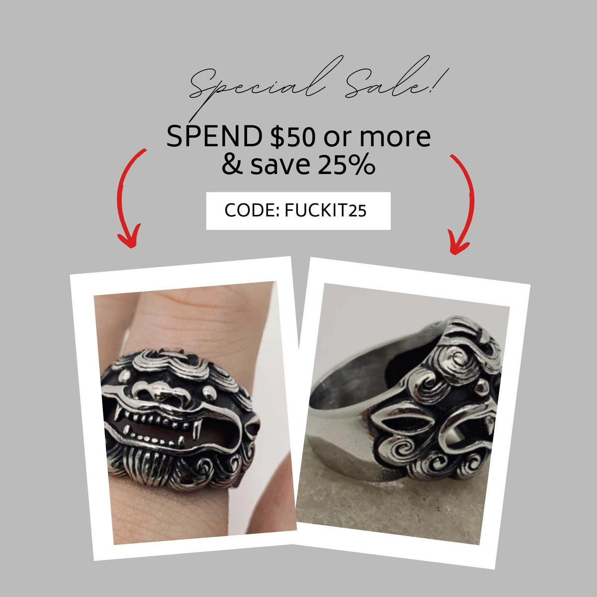 Tribal Mask Stainless Steel Biker Ring: Edgy Men’s Gothic Jewelry Gift