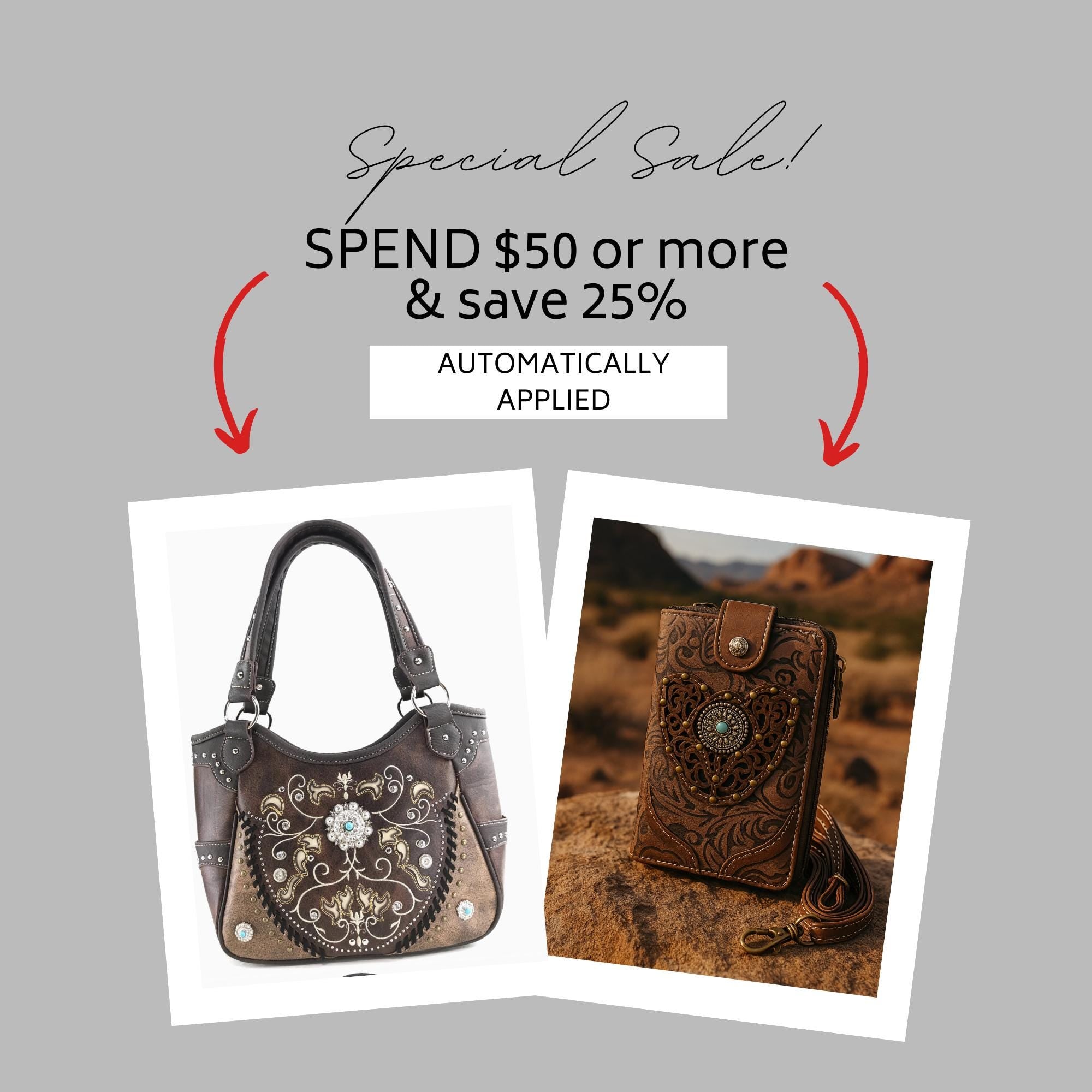 Western Embroidered Shoulder Bag with Turquoise Concho, Faux Leather Boho Purse for Everyday Use