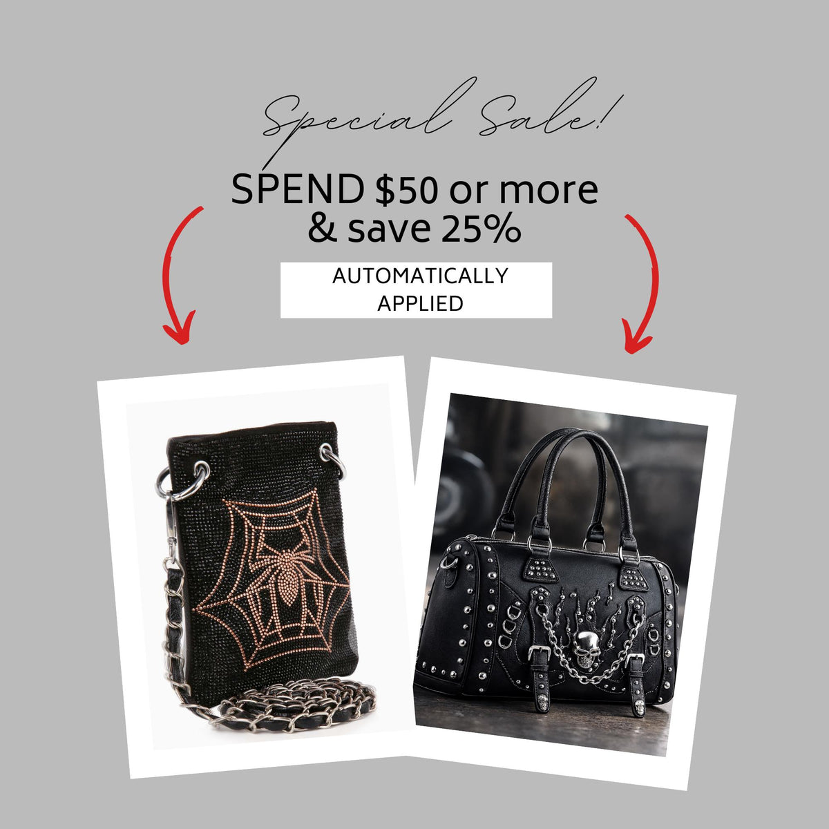Rose Gold Spider Crossbody: Rhinestone Glam Goth Statement Bag