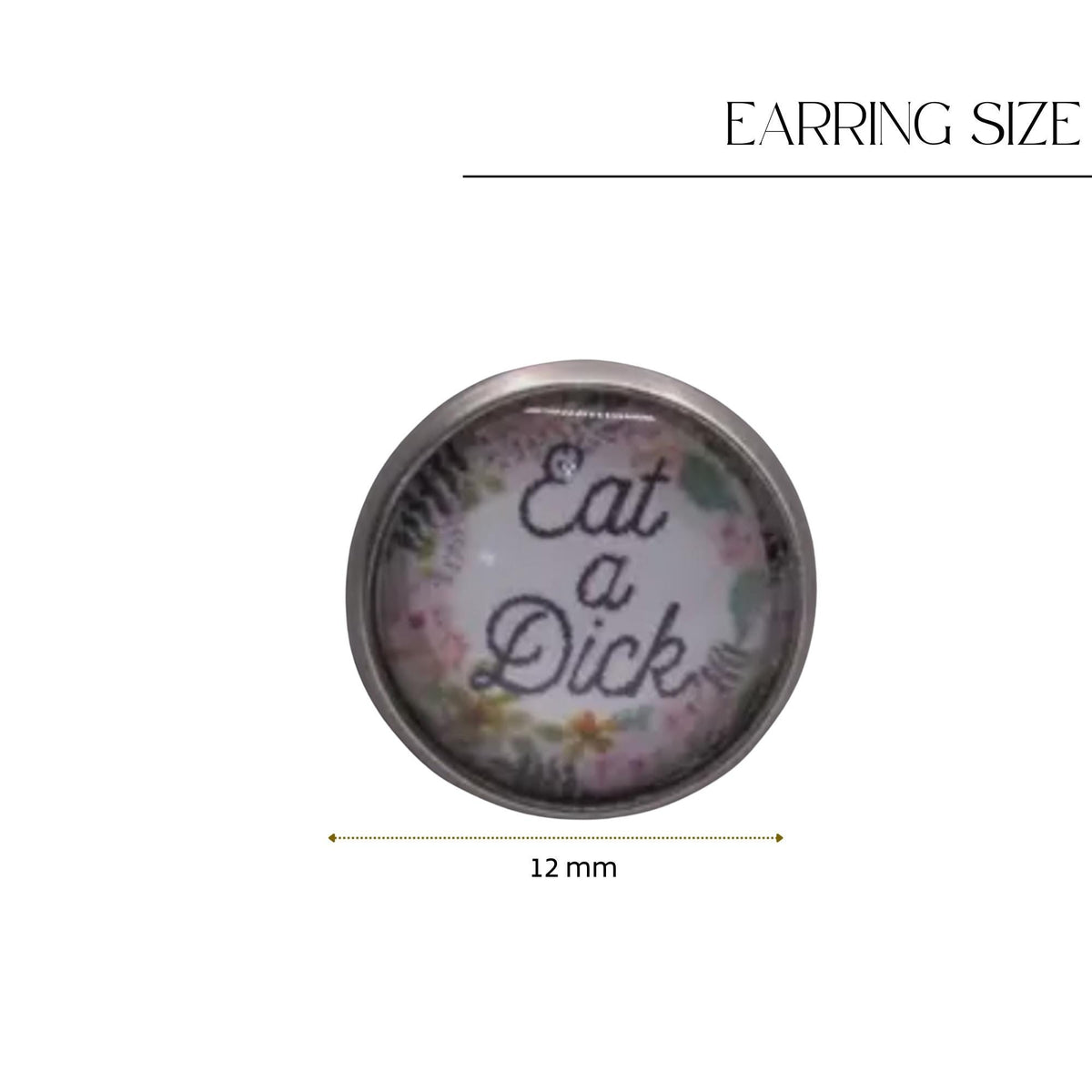 Spicy Floral Stud Earrings: Funny Stainless Steel Jewelry for Women
