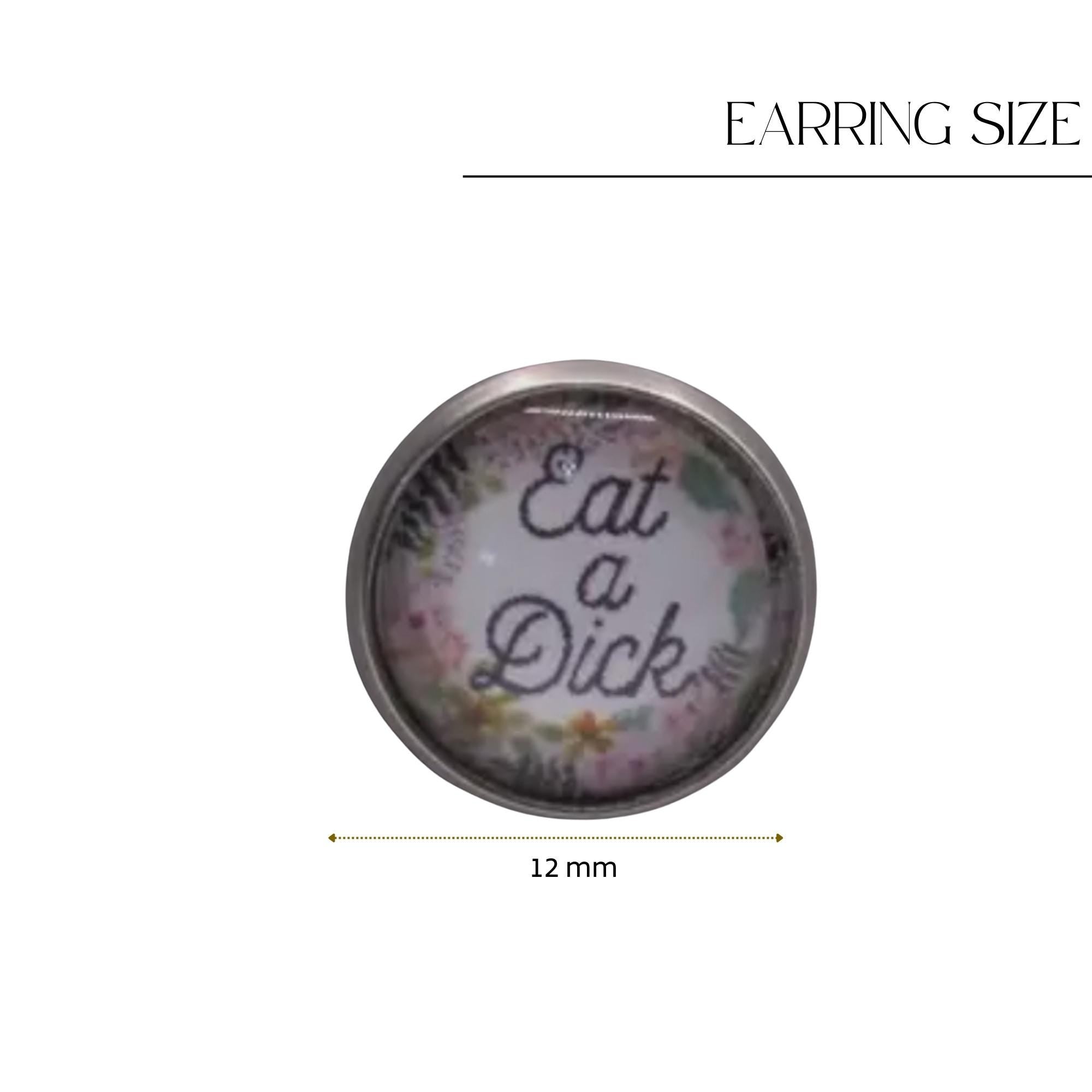 Spicy Floral Stud Earrings: Funny Stainless Steel Jewelry for Women