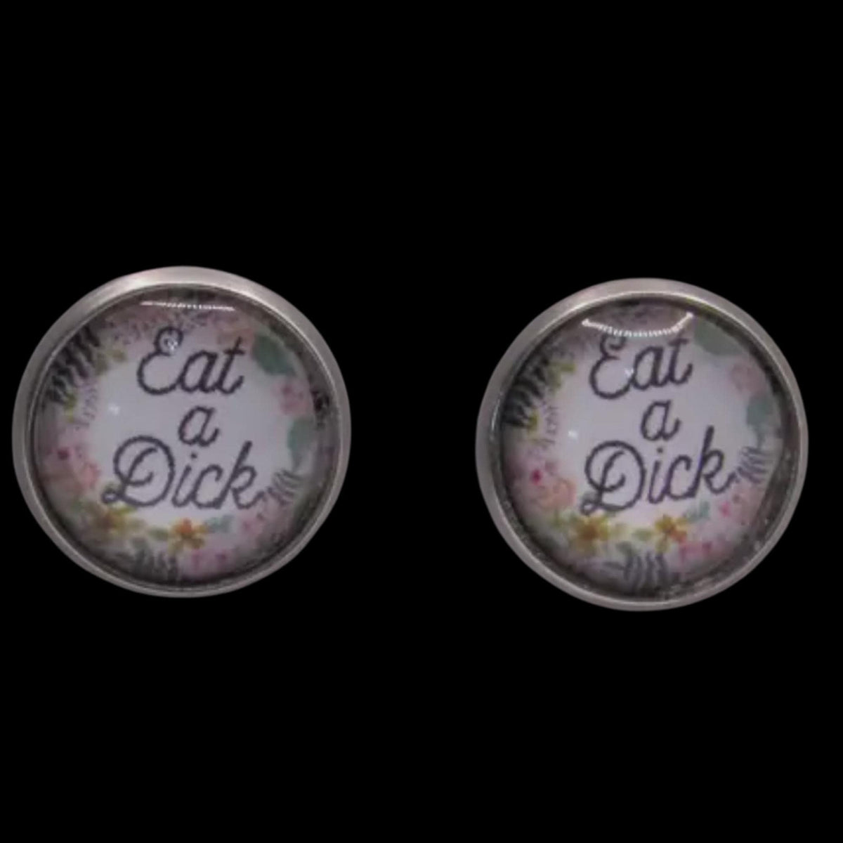 Spicy Floral Stud Earrings: Funny Stainless Steel Jewelry for Women