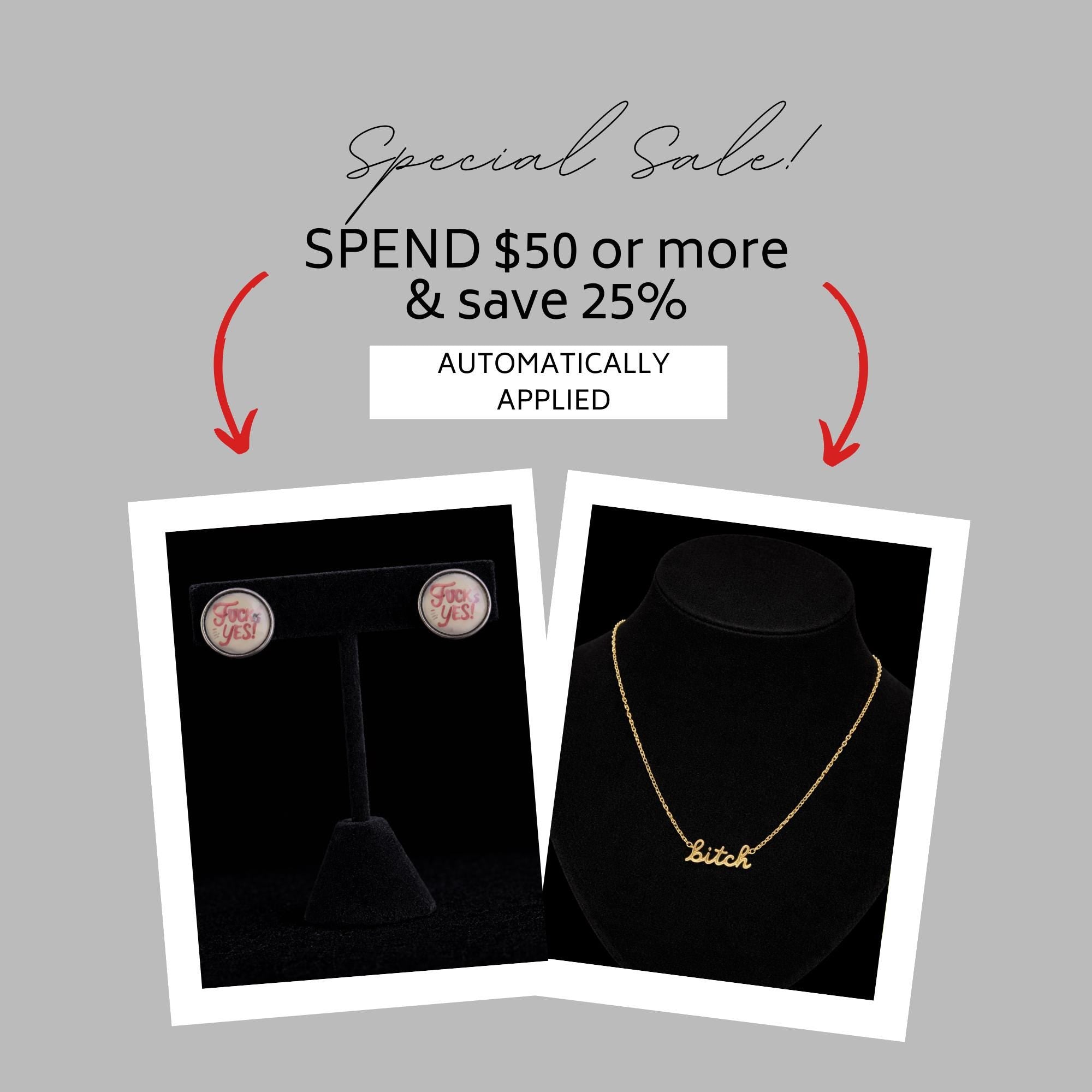 Pink Fuck Yes Stud Earrings, Bold Statement Jewelry for Confident Women