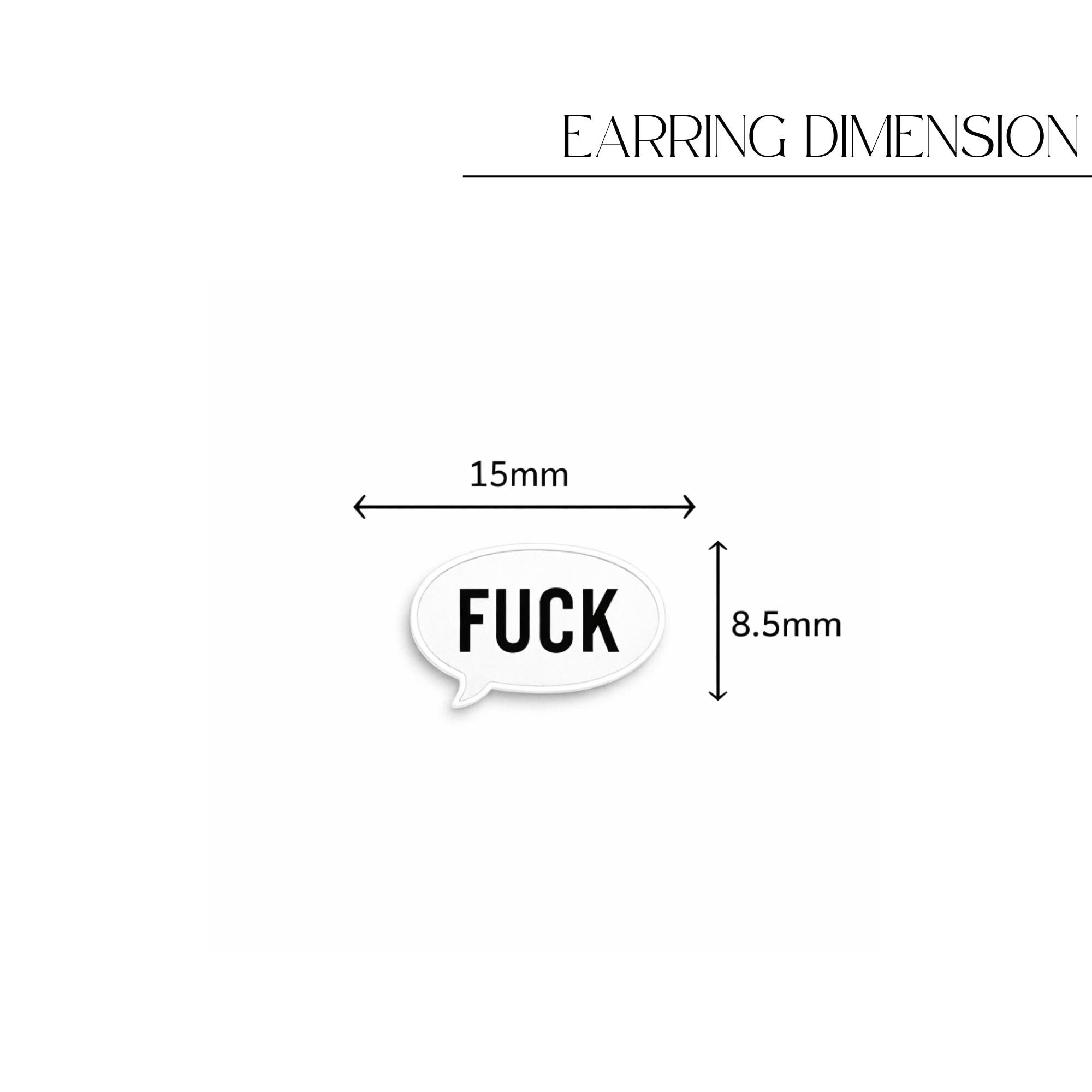 Fuck Stud Earrings: Stainless Steel, Quirky Jewelry