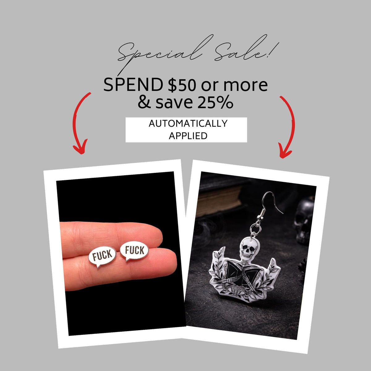 Funny Swear Word Stud Earrings, Speech Bubble Statement Earrings with Stainless Steel Posts