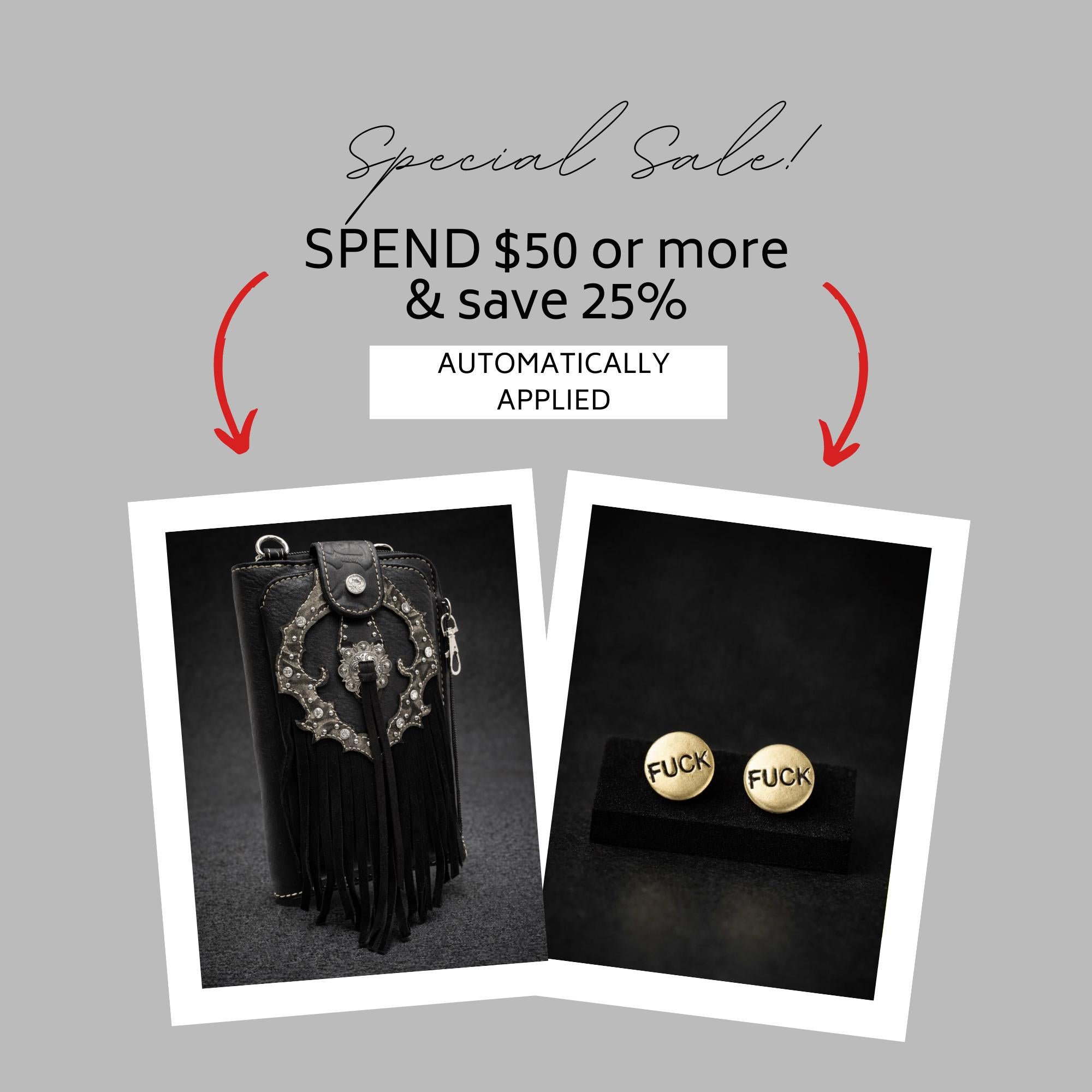 Minimalist Fuck Stud Earrings, Brass Swear Word Jewelry for Bold Style