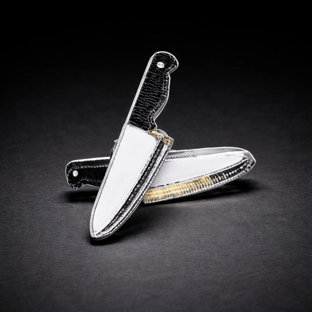 Handmade Horror Knife Stud Earrings: Goth Punk Acrylic Jewelry