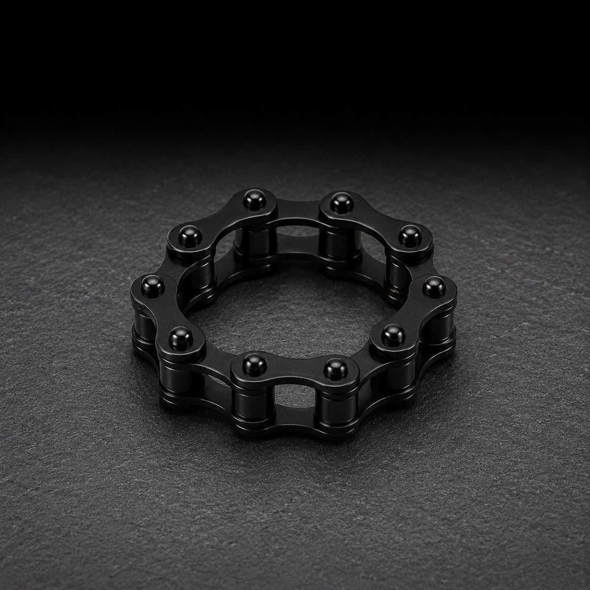 Men's Motorcycle Chain Ring, Stainless Steel Biker Ring, Moving Link Band, Tattoo Style Jewelry, Sizes 9-12