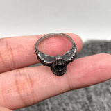 Mutilated Skull Dark Stainless Steel Ring