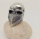 Amercian Flag Skull Stainless Steel Men's Ring