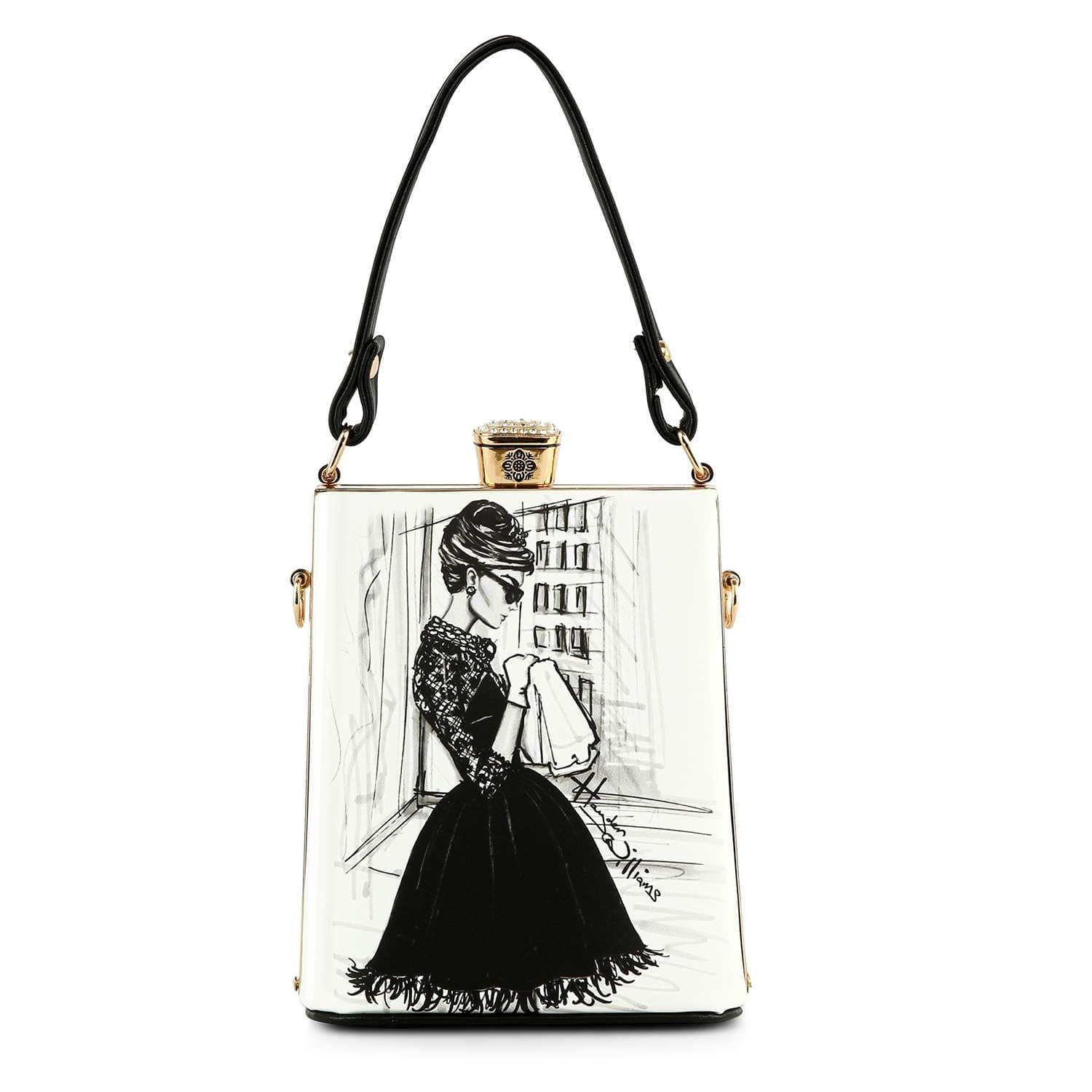 Retro Design Print Petite Hand Tote