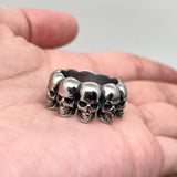 Full Skulls Stainless Steel Ring - MJ/MR/GT