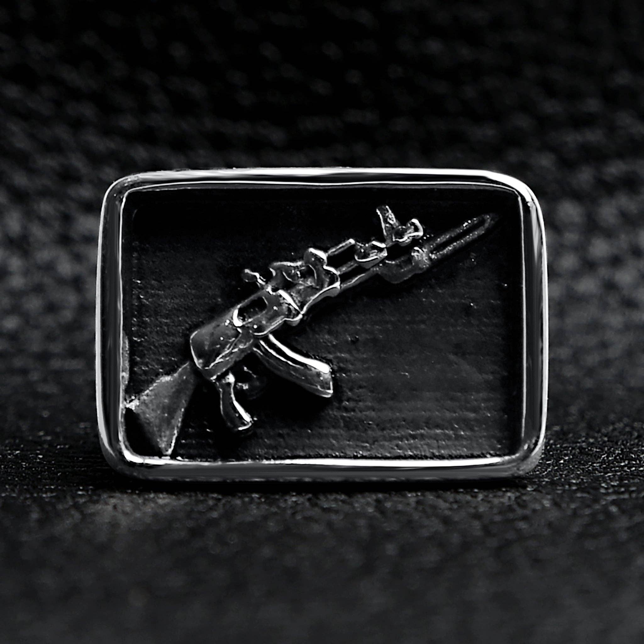 A2 Mens Titanium Sons of Anarchy Biker Rings - Biker Jewelry for Him - Cool Gifts for Motorcycle Enthusiast