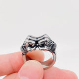 Stainless Steel Double Fist Ring