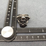 Motorcycle Skull Ring Stainless Steel