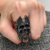 Blackening Stainless Steel Skull Ring