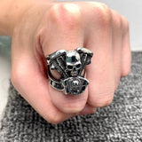 Motorcycle Skull Ring Stainless Steel