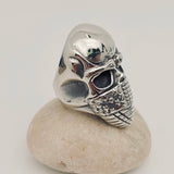 Amercian Flag Skull Stainless Steel Men's Ring