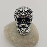 Viking Stainless Steel Skull with Bandana Ring