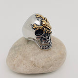 Gold Scorpion Skull Ring Stainless Steel M