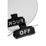 fuck off hair clip for women gifts for her gifts for sister bachelorette party bachelorette gifts funny gift unique hair accessory swear words cuss words motorcycle lifestyle biker feminist white hair clip black hair clip high quality durable