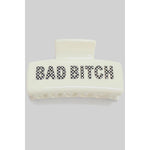 Bold Fuck Off Bad Bitch Hair Clip - Edgy & Fearless Statement Accessory in Black or White - Bachelorette Gift