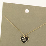 Fuck Off Bundle - 90s Hair Clip Fuck Off Heart Pendant Necklace and Fuck Off Script Earrings - Lots of Choices Bundled Savings Free Shipping