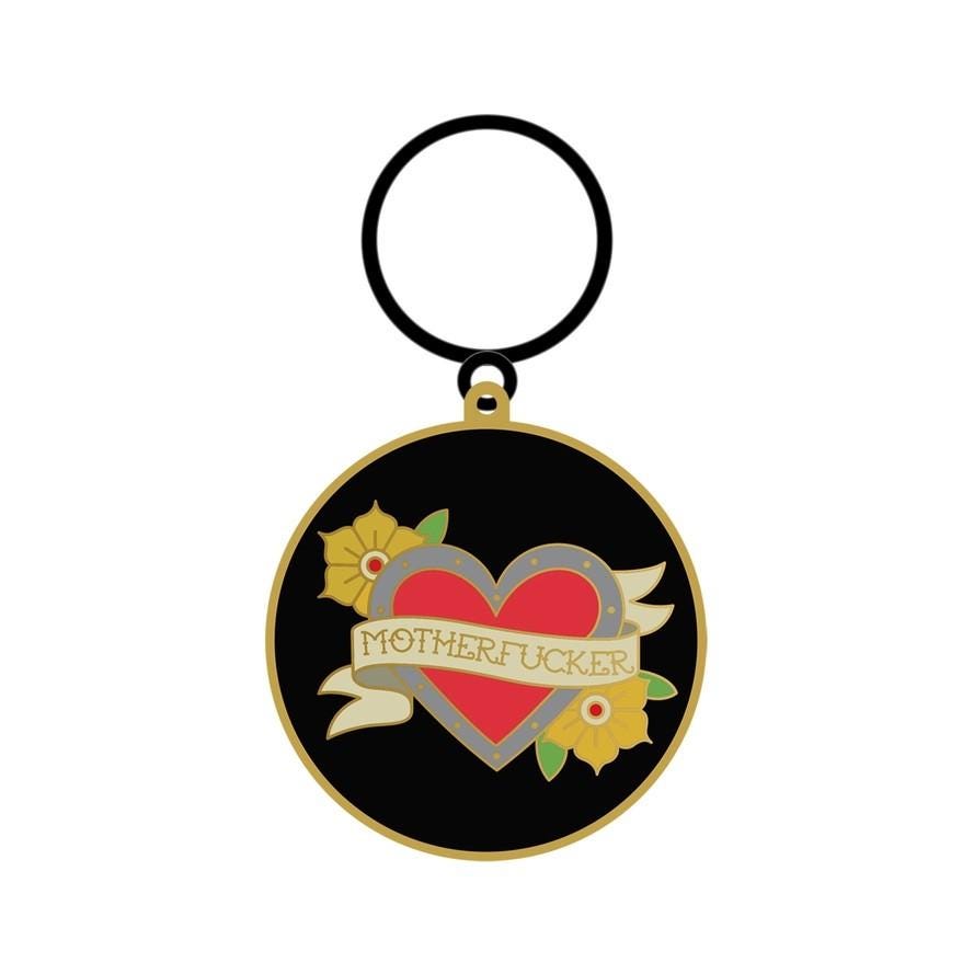Bold 'Fuck' Enamel Keychain - Statement Accessory Gift