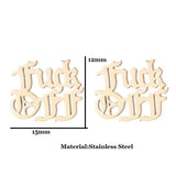 Fuck Off Bundle - 90s Hair Clip Fuck Off Heart Pendant Necklace and Fuck Off Script Earrings - Lots of Choices Bundled Savings Free Shipping