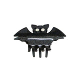 Halloween Hair Accessory Black Bat Wing Design Gothic Style Clip Sparkly Plastic Construction Party Costume Piece Spooky Fashion Statement Decorative Hair Piece Snap Closure Design Party Ready Accessory Festive Collection Seasonal Style