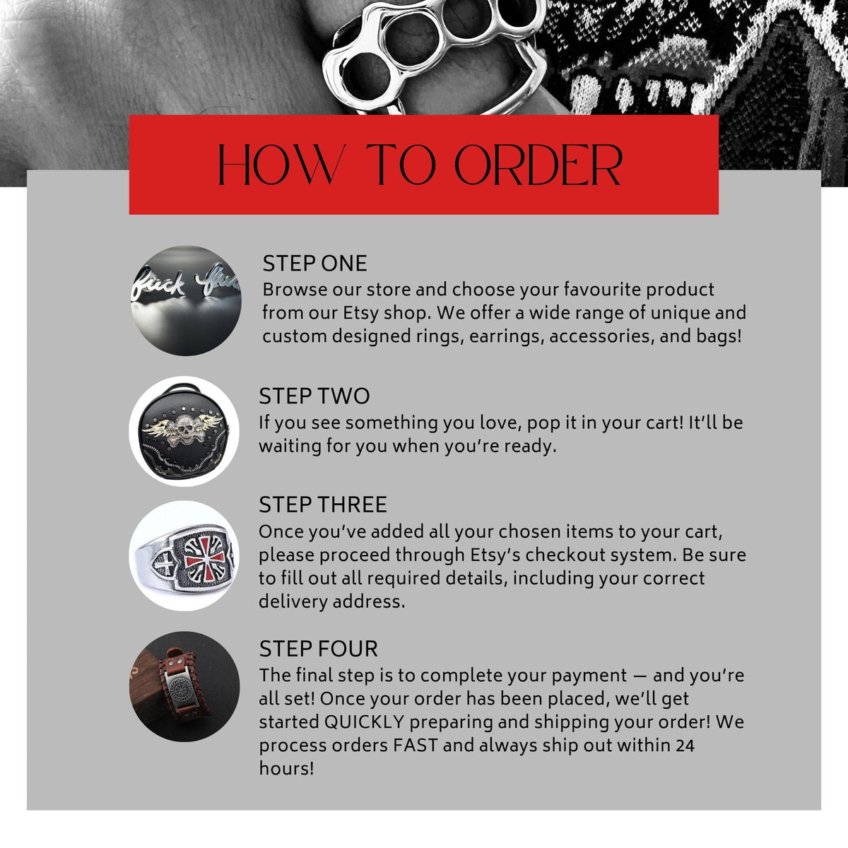 Stainless Steel Biker Ring: Motorcycle Club Style Jewelry for Men