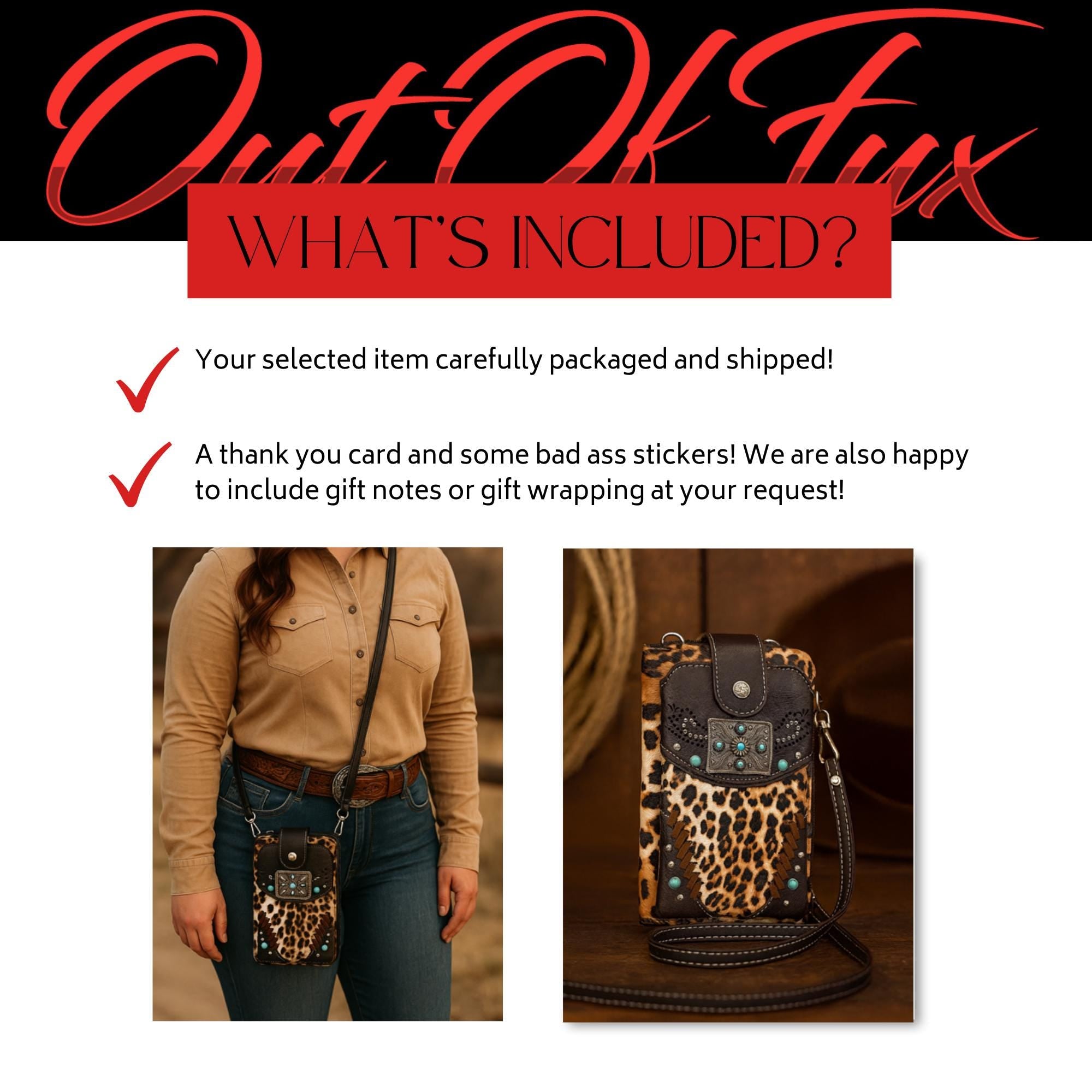 Leopard Print Crossbody Wallet: Turquoise Accent Western Wristlet for Women