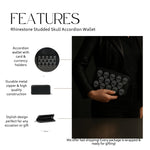 Gothic Skull Wallet: Black Faux Leather Biker Punk Style