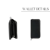 Gothic Skull Wallet: Black Faux Leather Biker Punk Style