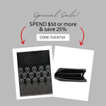 Gothic Skull Wallet: Black Faux Leather Biker Punk Style