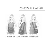 Western Crossbody Purse: Faux Leather Cowgirl Bag with Cross and Studs