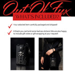 Leather Skull Crossbody Wallet: Goth Biker Purse with Rhinestones and Studs