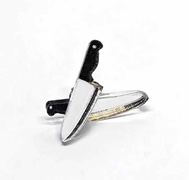 Horror Knife Earrings: Handmade Goth Punk Studs for Alternative Style Lovers
