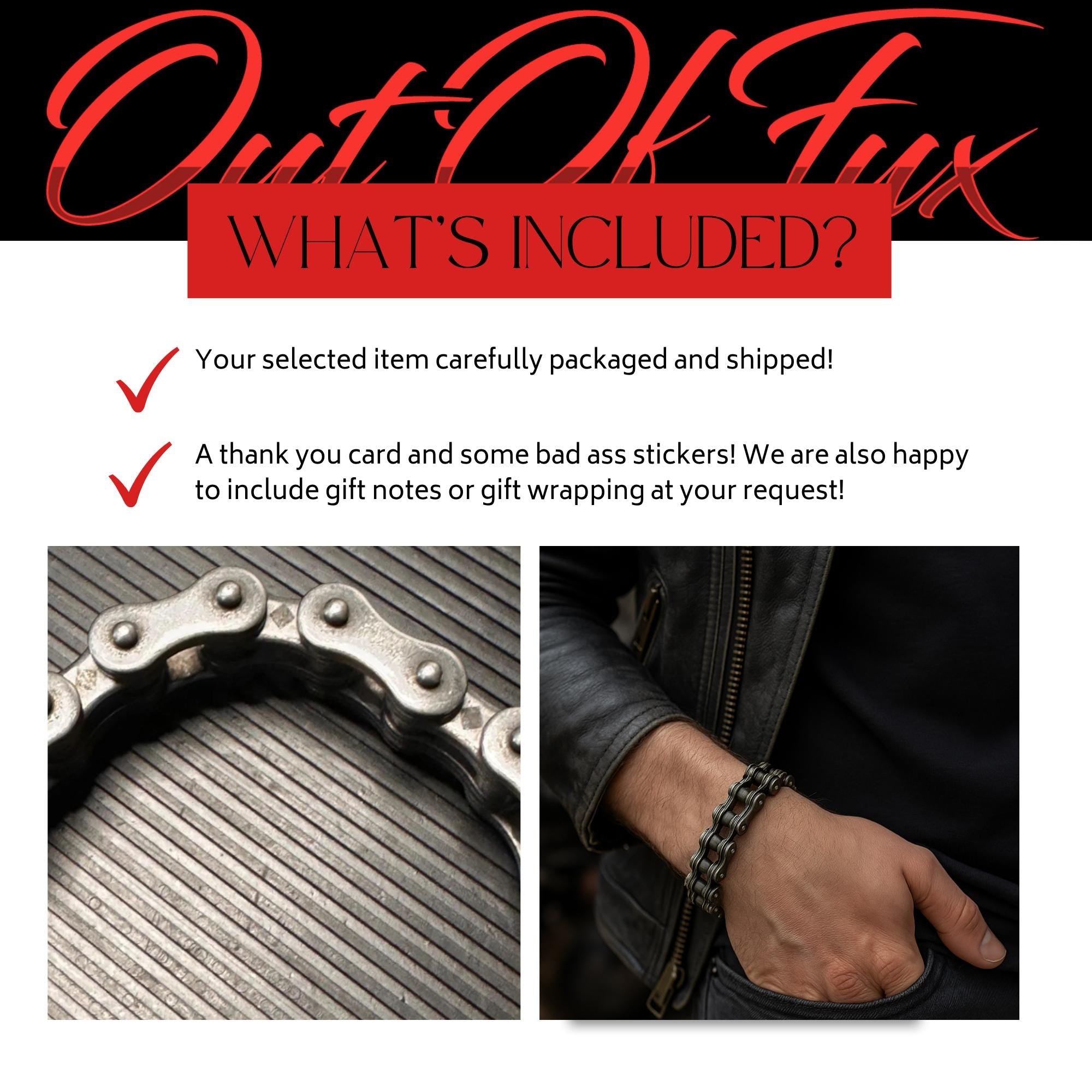 Antique Silver Biker Chain Bracelet: Rugged Gift for Men