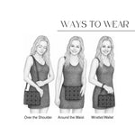 Rhinestone Zebra Crossbody: Faux Leather Chain Purse for Women