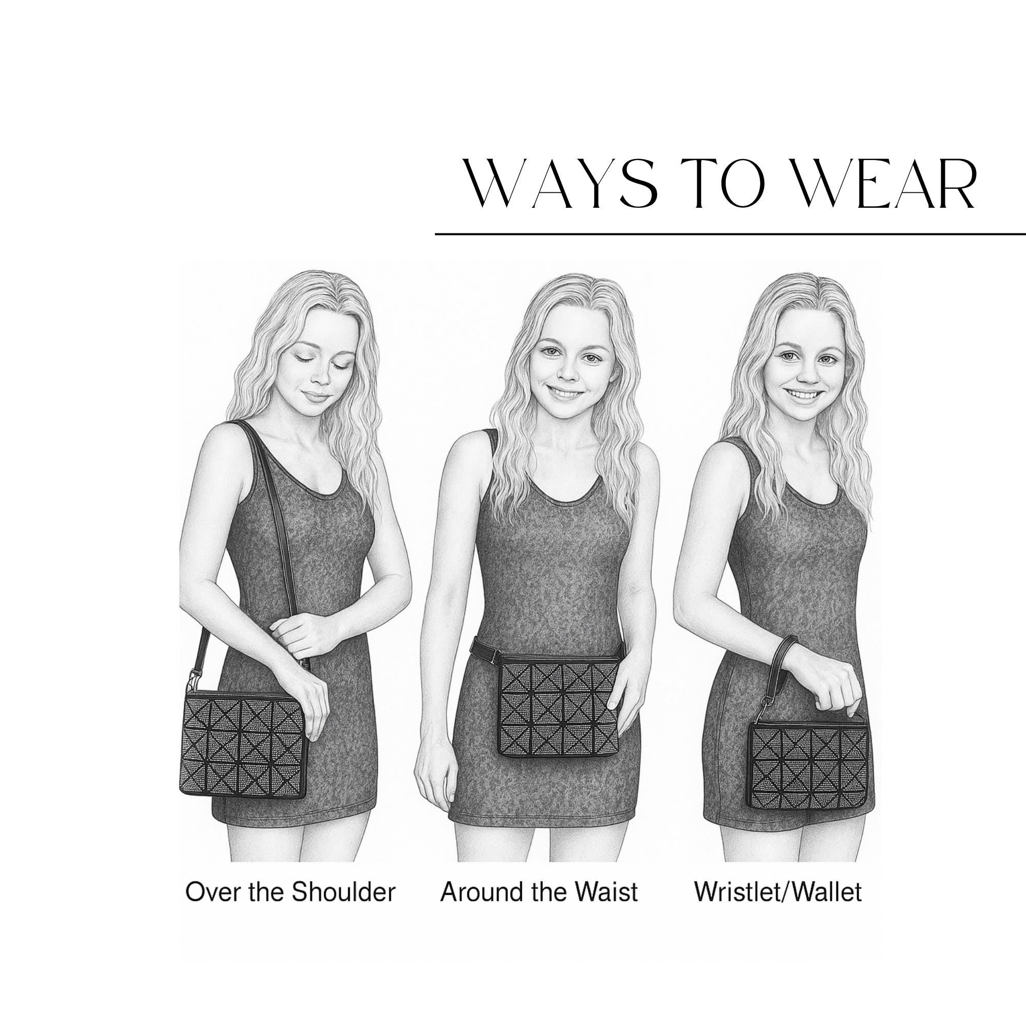 Rhinestone Zebra Crossbody: Faux Leather Chain Purse for Women