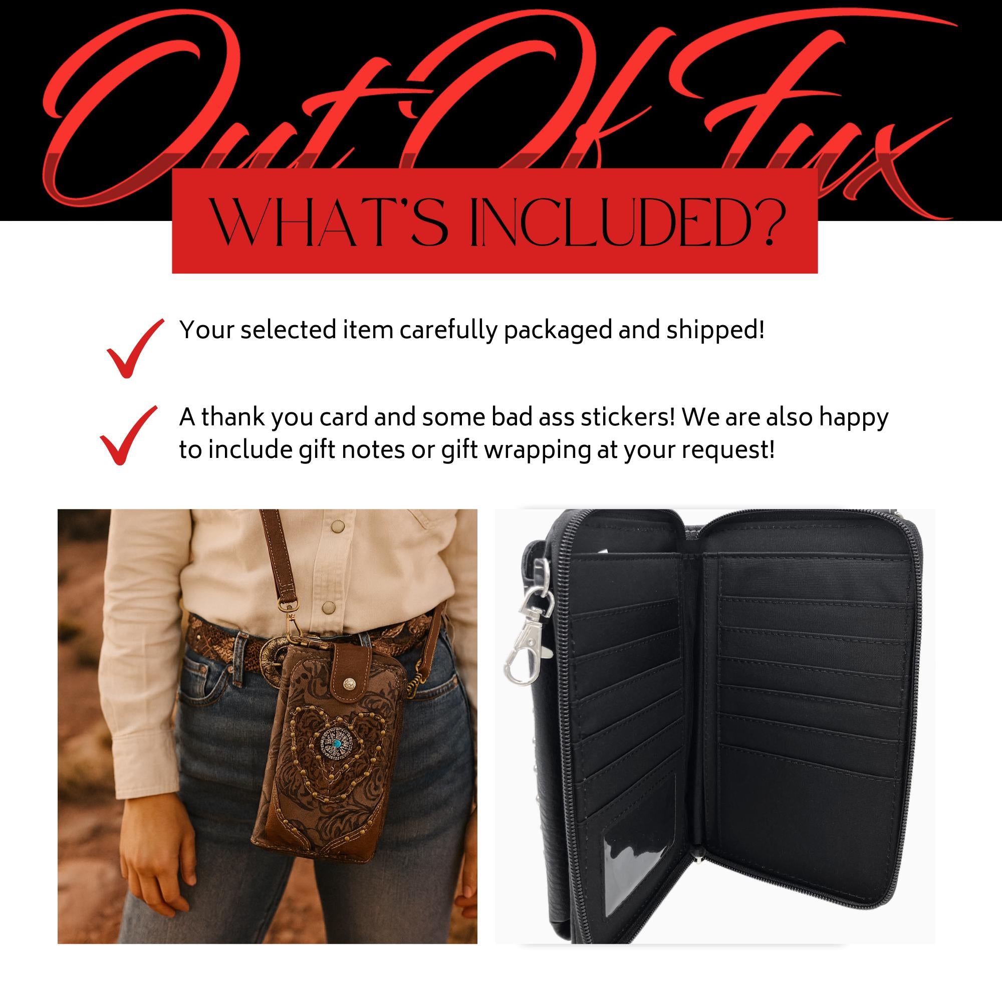 Brown Tooled Leather Crossbody Bag with Turquoise Stone Accent