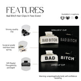 Bad Bitch Claw Clip: Strong Everyday Clip in Solid or Checkered