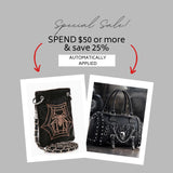 Gothic Spider Rhinestone Bag: Biker Crossbody or Waist Purse